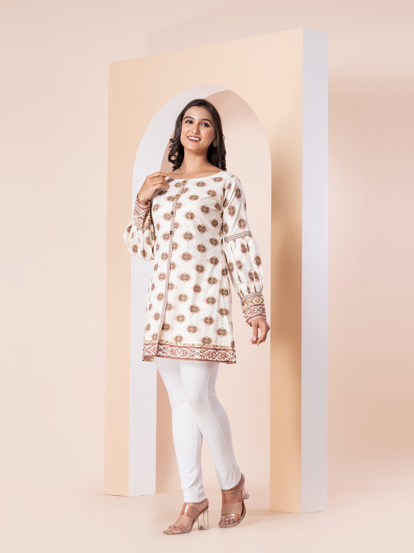 Kite Styles Cotton Short Kurti Floral print