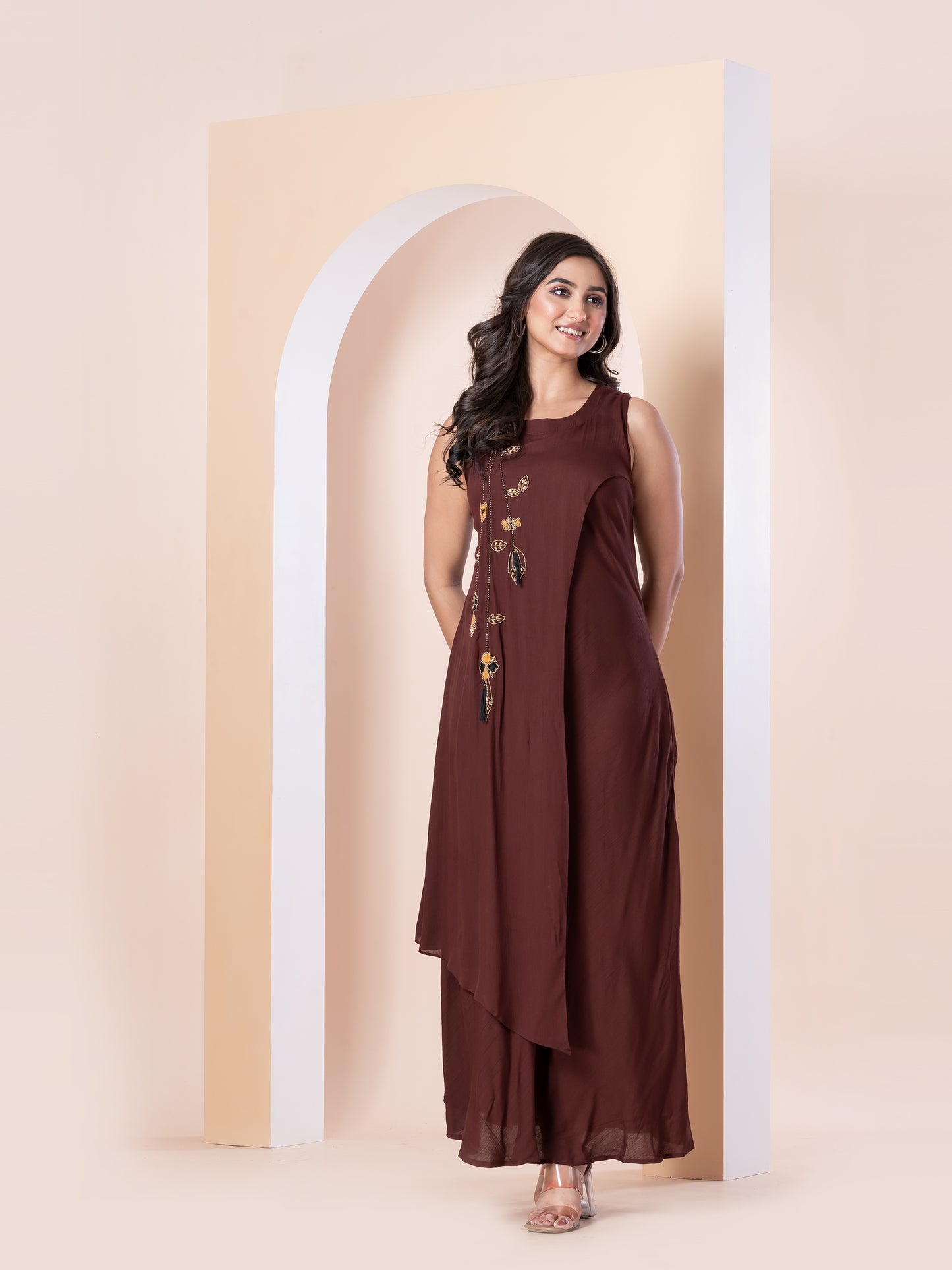 Kite Styles Sleeveless Rayon Layered dress