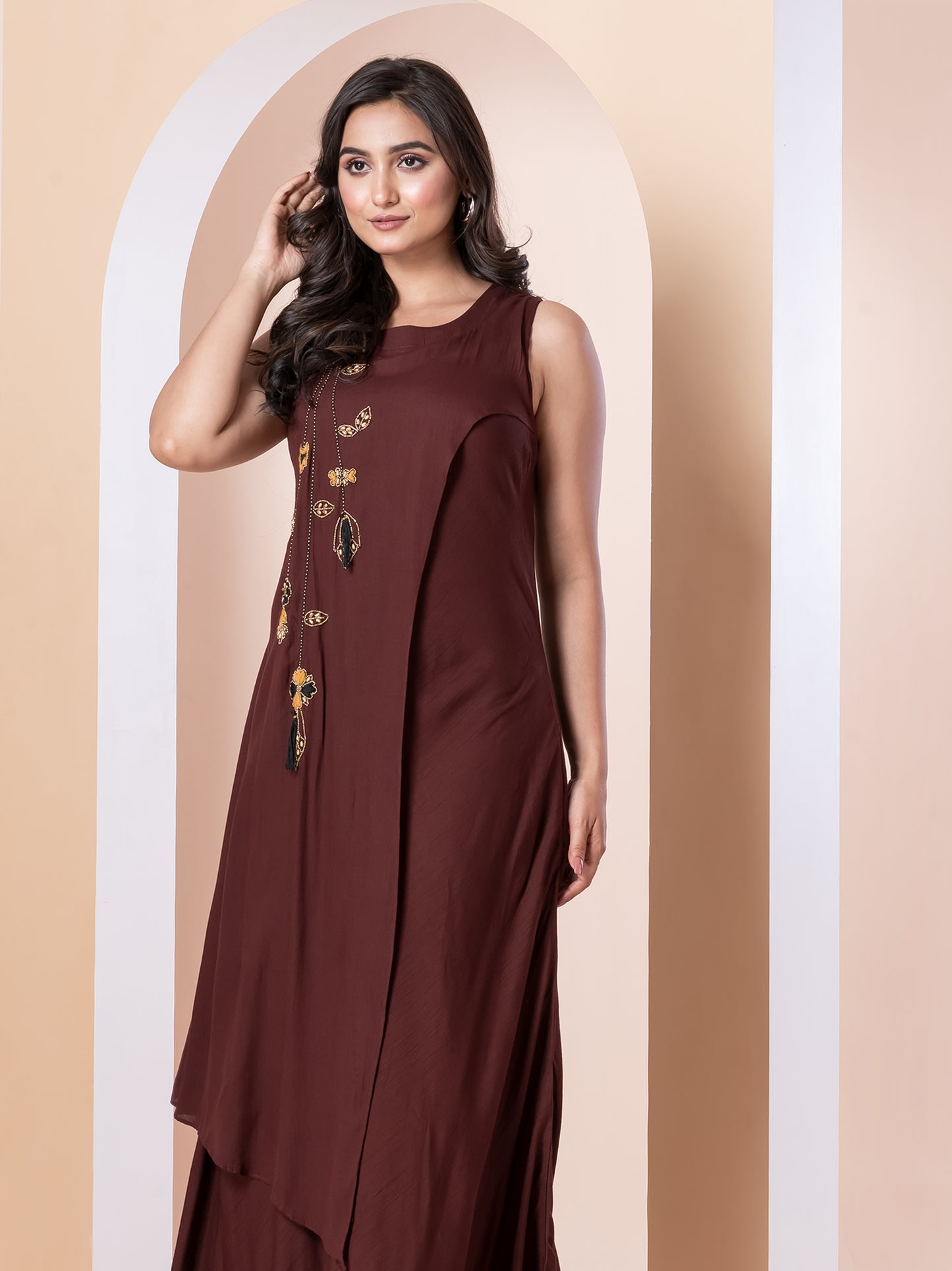 Kite Styles Sleeveless Rayon Layered dress