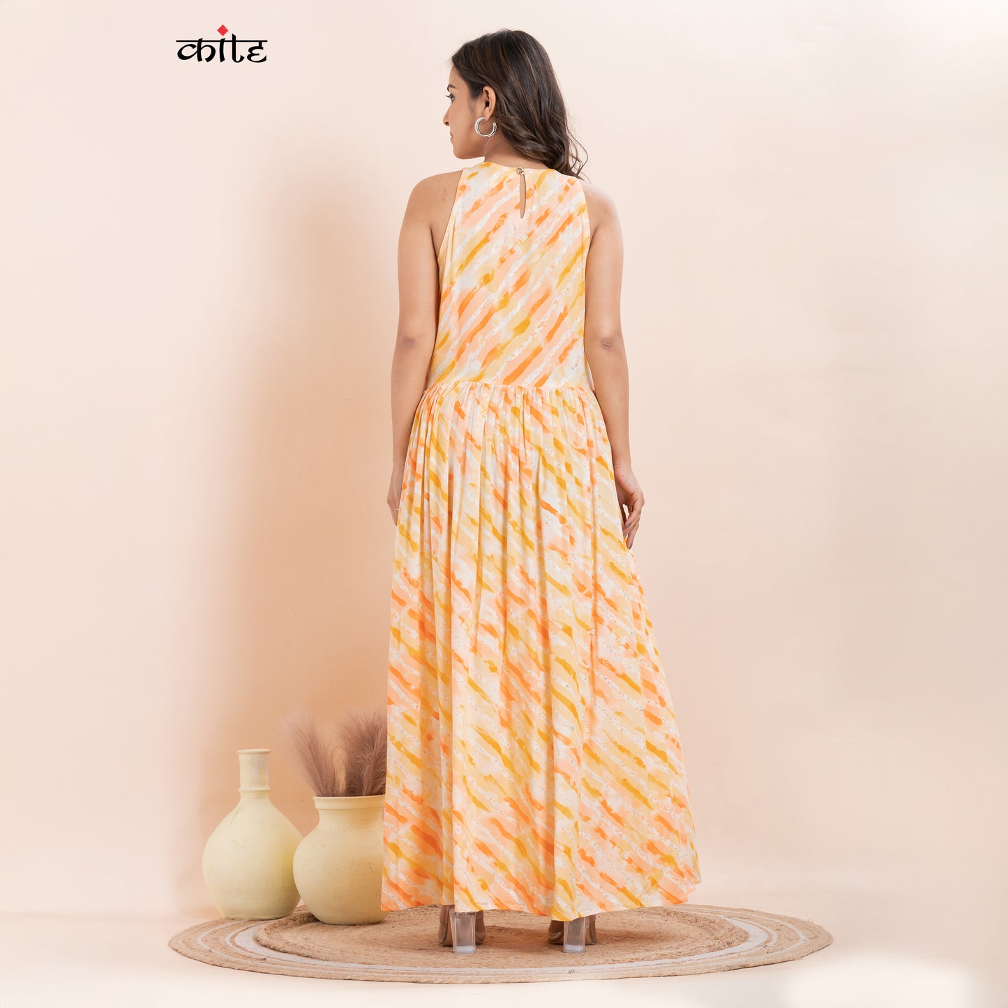 Yellow Rayon Gown