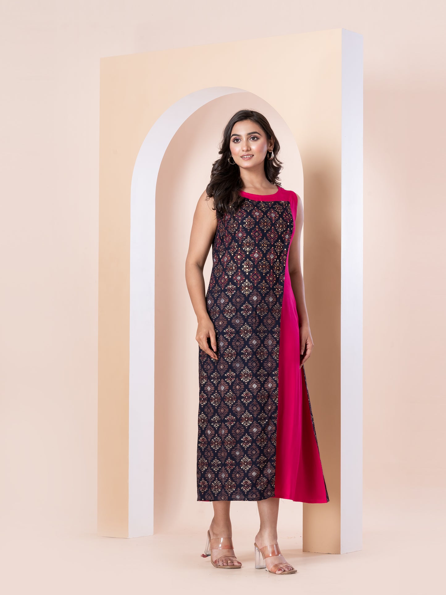 Kite styles Layered Sleeveless Kurti