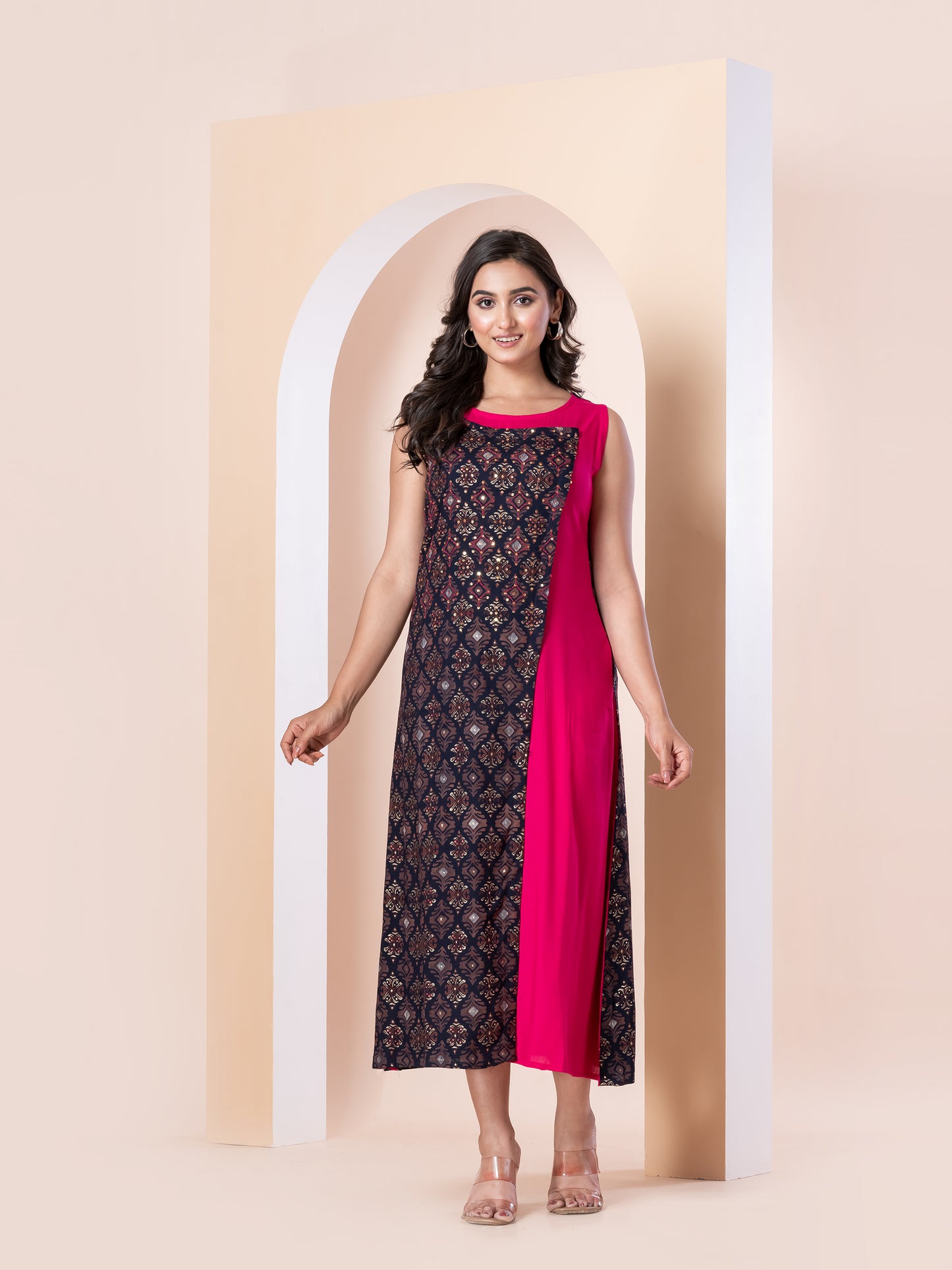 Kite styles Layered Sleeveless Kurti