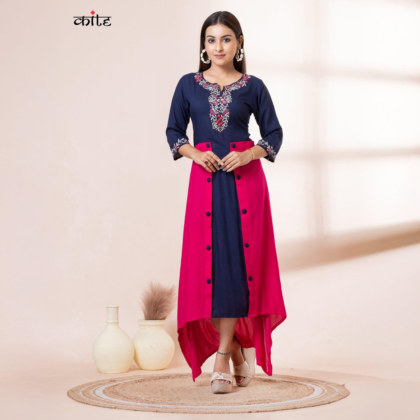 Kite Styles Rayon High-Low Kurti