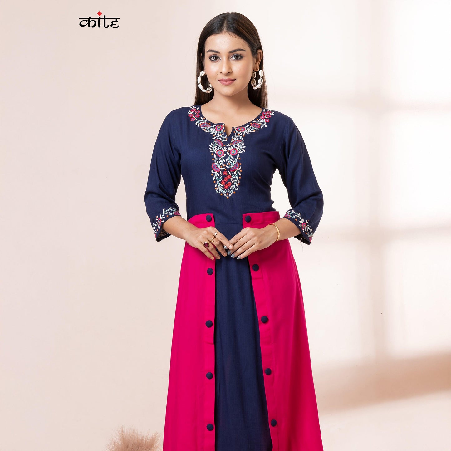 Kite Styles Rayon High-Low Kurti