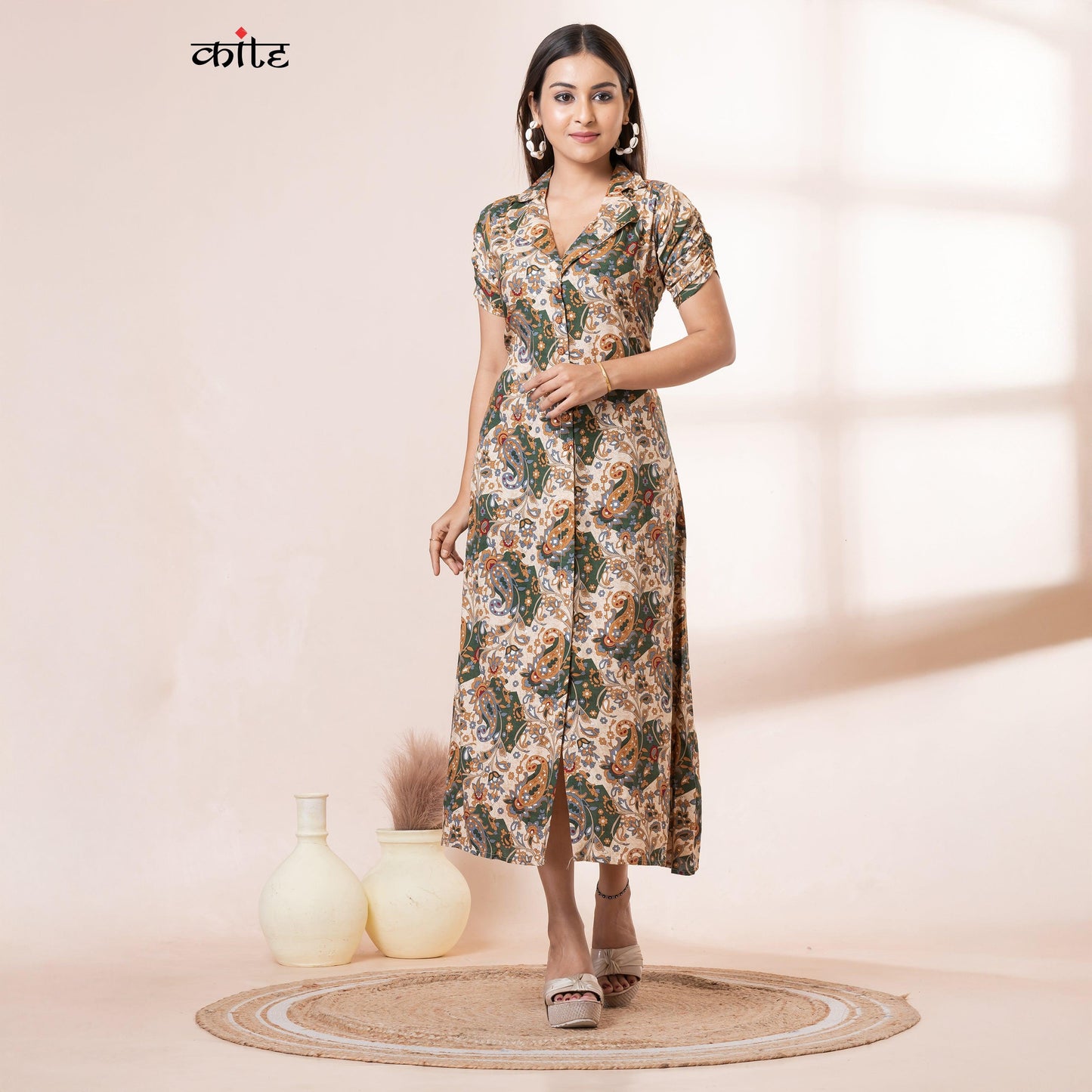 Kite Styles Shirt Collar Rayon Kurti