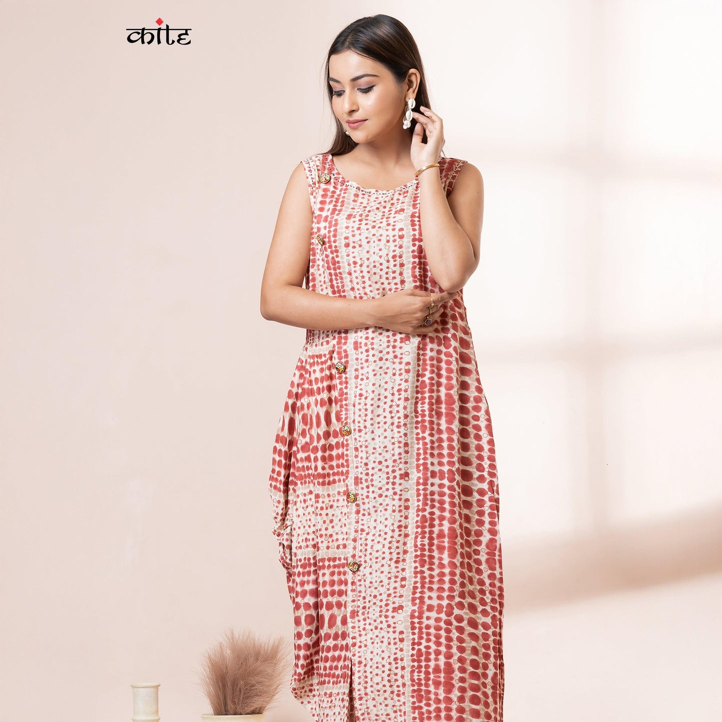 Kite Styles Western Rayon Tie-dye dress