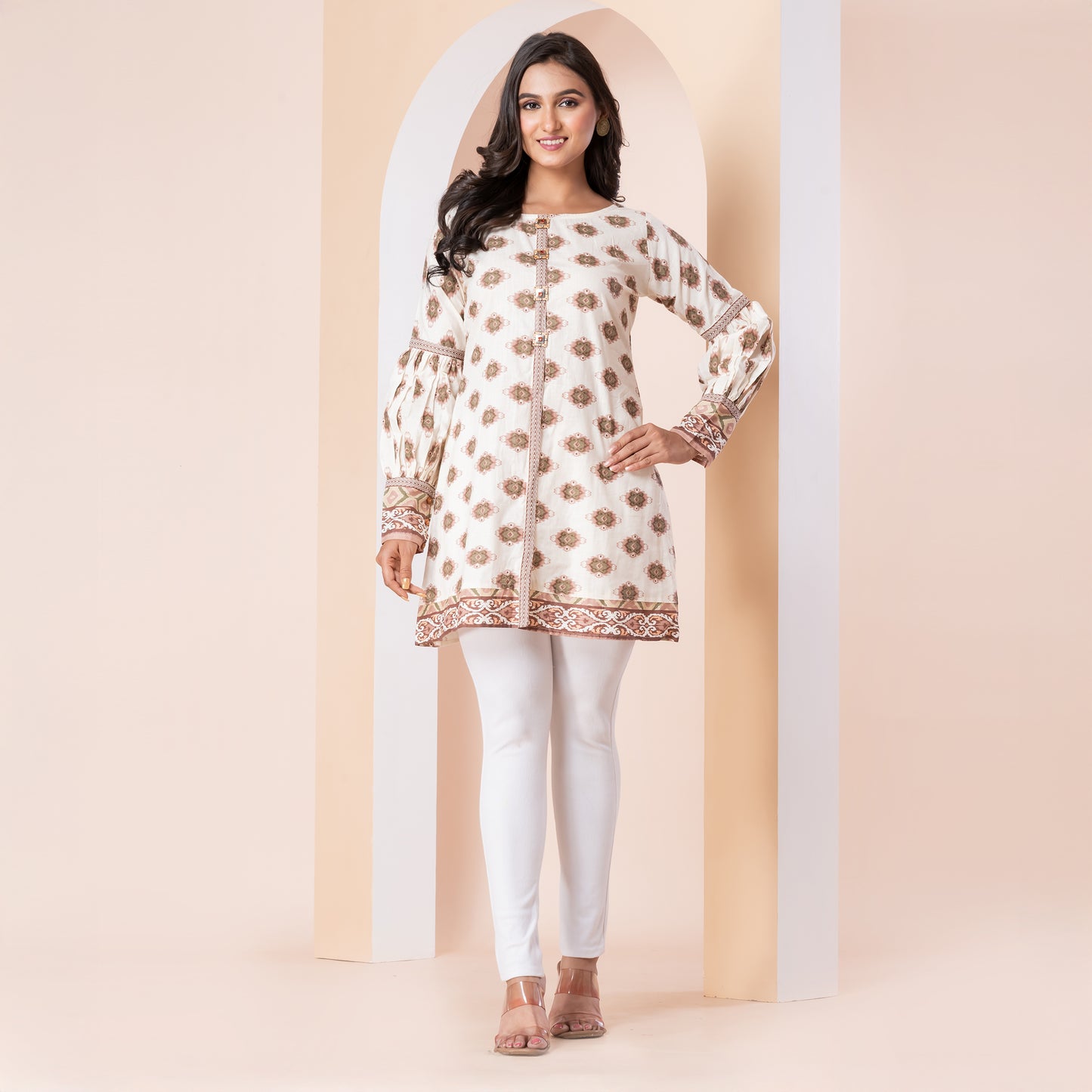 Kite Styles Cotton Short Kurti Floral print
