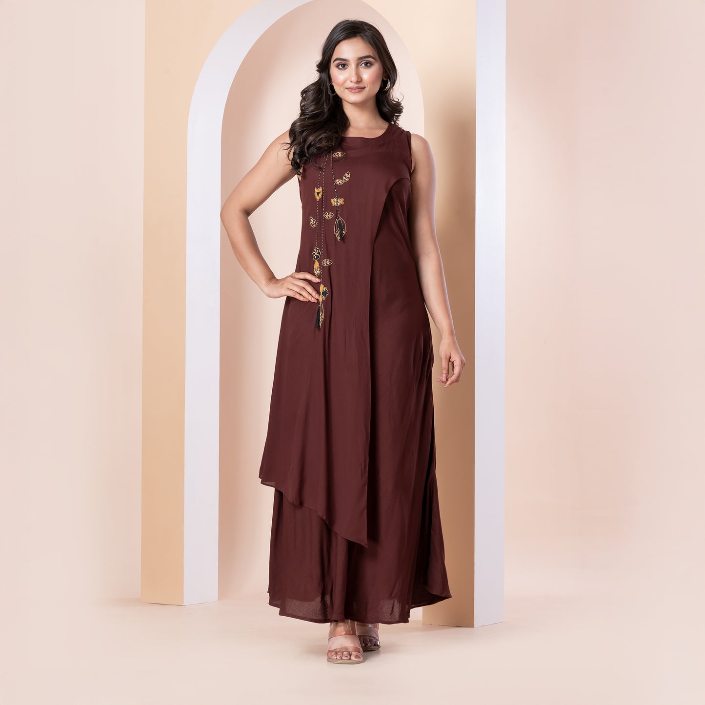 Kite Styles Sleeveless Rayon Layered dress
