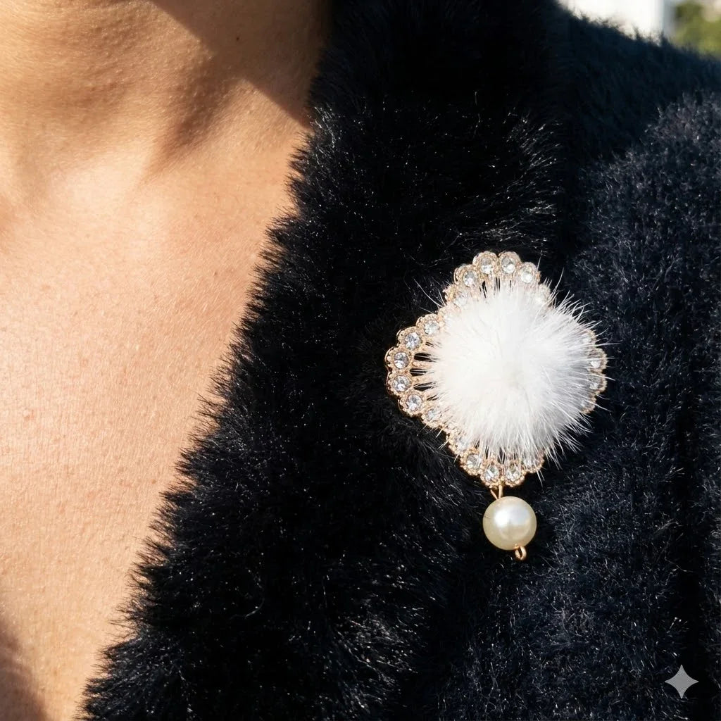 Luxe Black Faux Fur Cropped Jacket – Women’s Formal Winter Wear