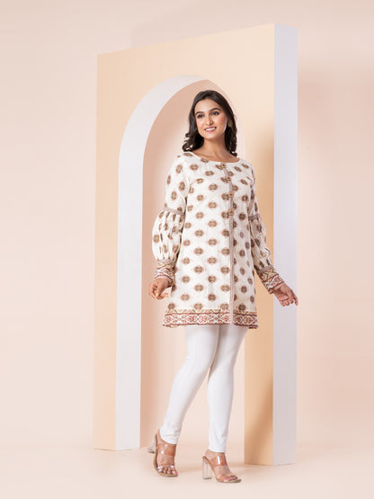 Kite Styles Cotton Short Kurti Floral print