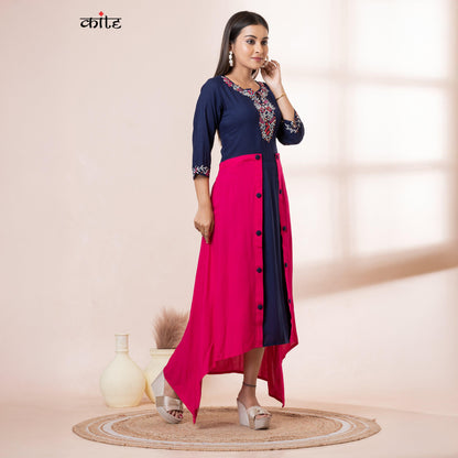 Kite Styles Rayon High-Low Kurti
