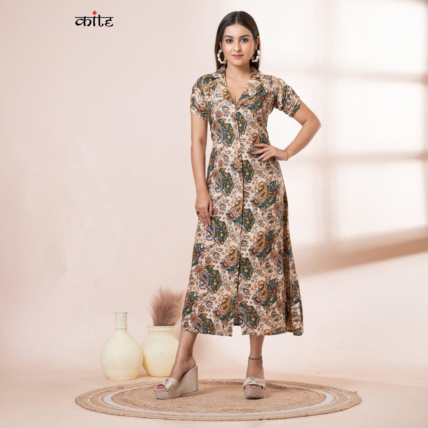 Kite Styles Shirt Collar Rayon Kurti