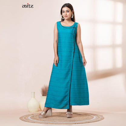 Teal blue Rayon kurti