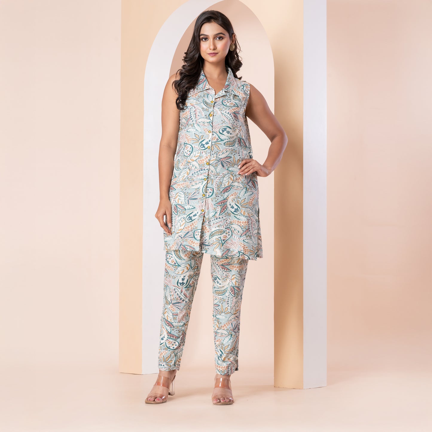 Kite Styles Sleeveless Printed Rayon Co-ord Set