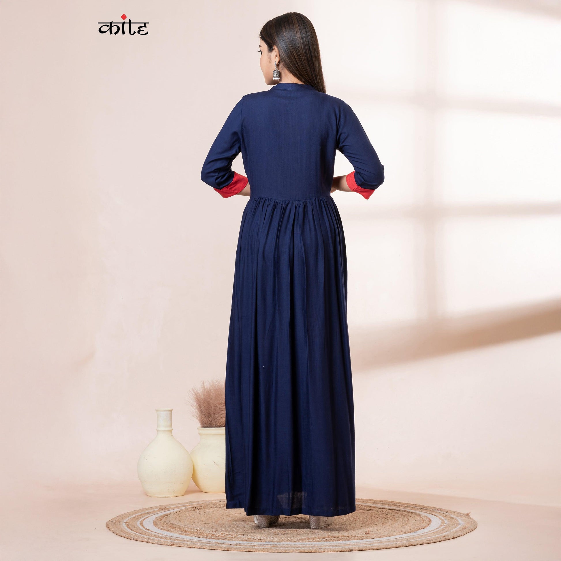 Kite Styles Embroidered Rayon Dress Kite Styles Embroidered Rayon Dress