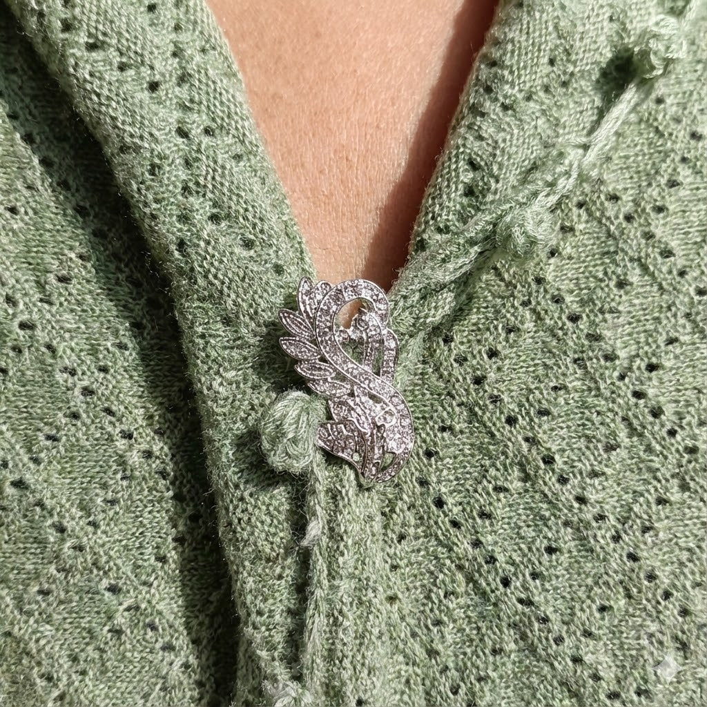 Sage Green Textured Longline Cardigan with Pom-Pom Detail