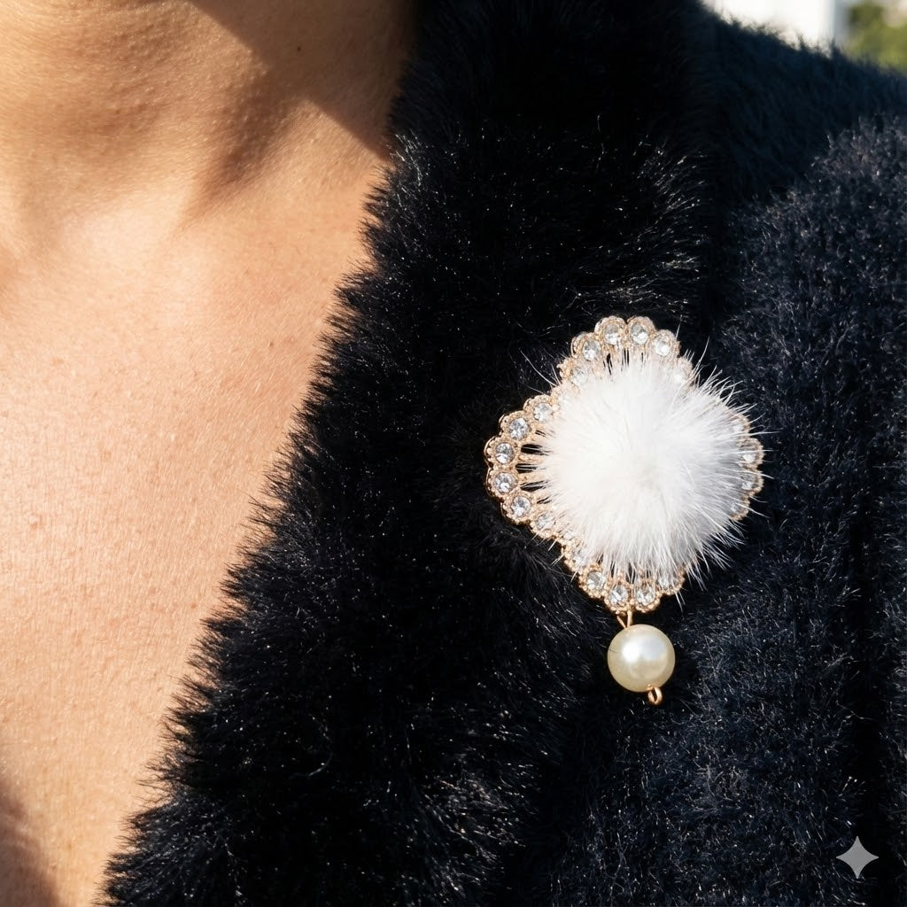 Luxe Black Faux Fur Cropped Jacket – Women’s Formal Winter Wear