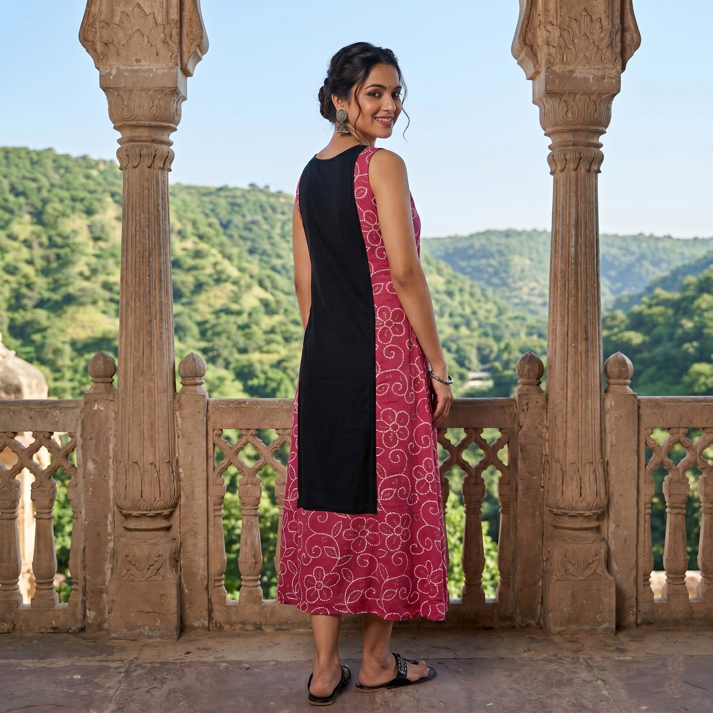 Midi Kurti Buta Embroidery