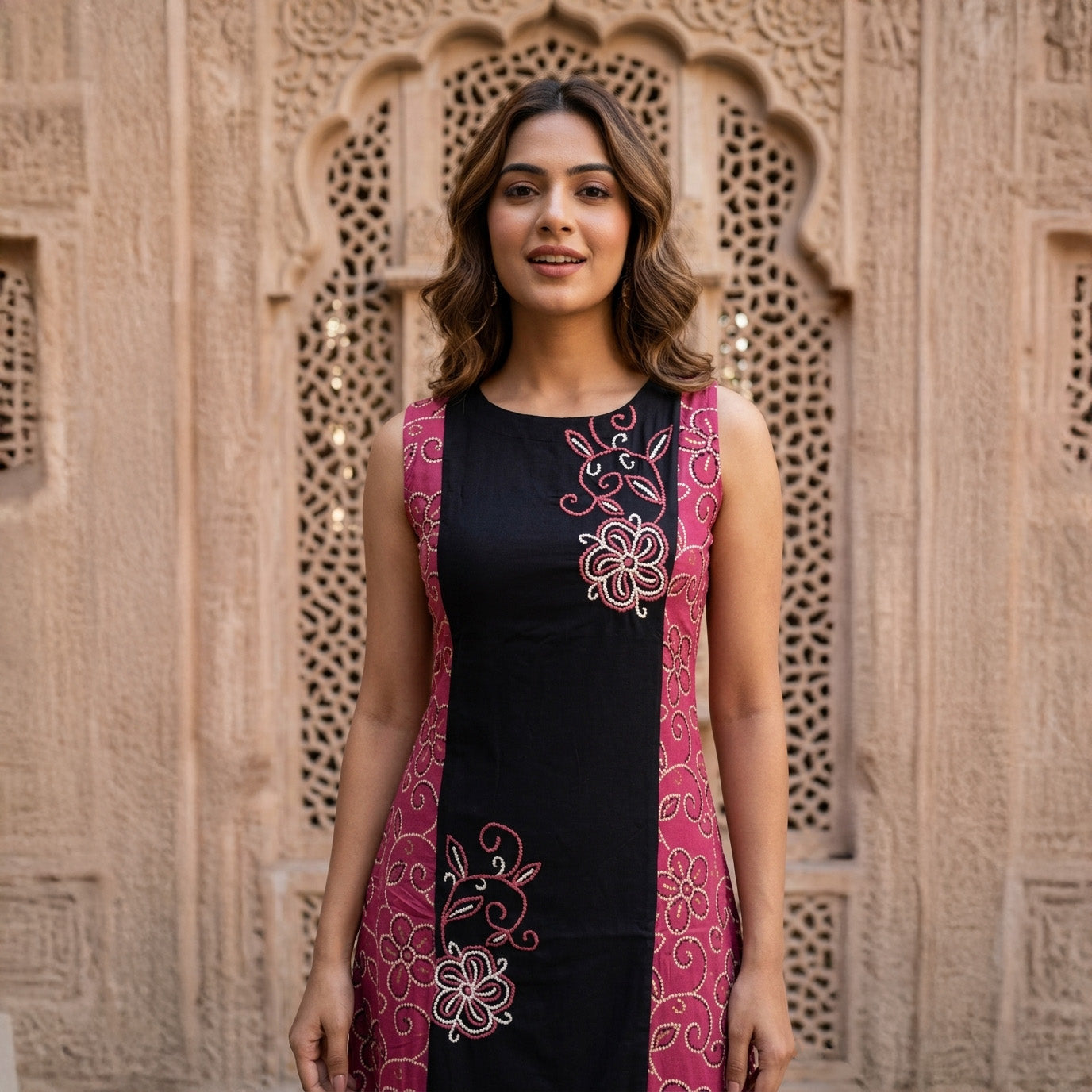 Midi Kurti Buta Embroidery