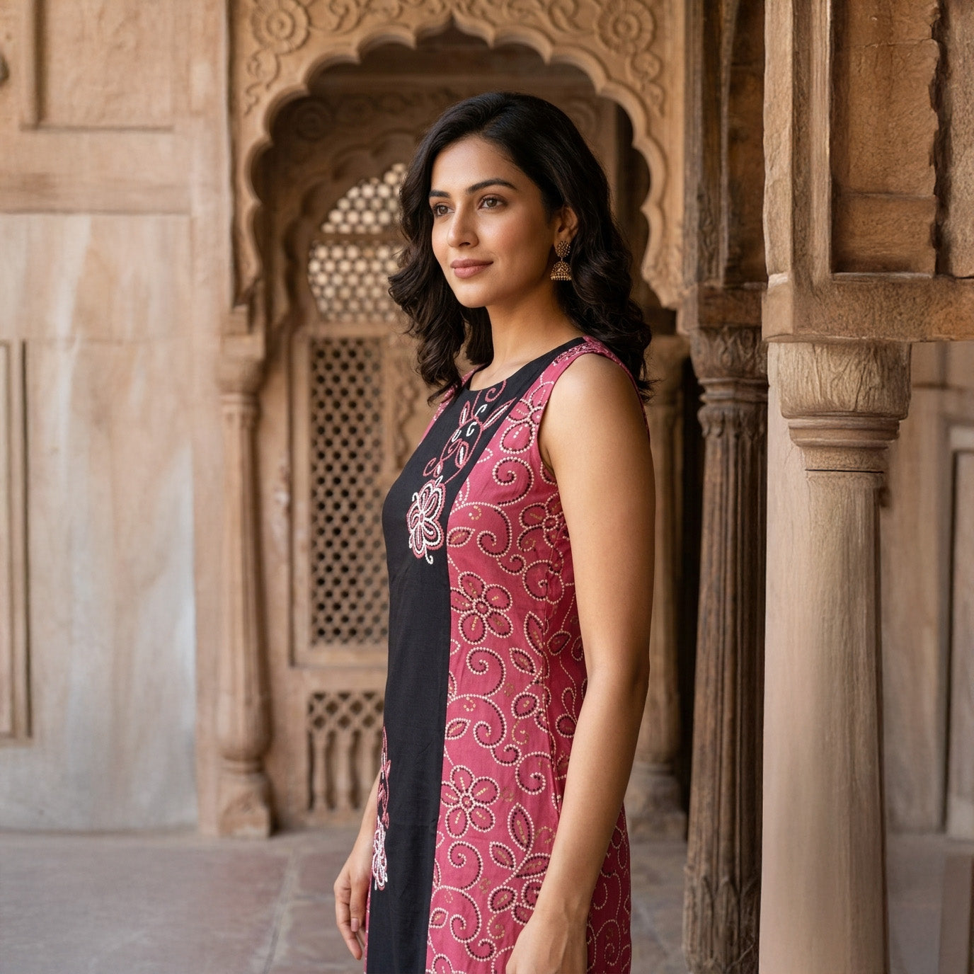 Midi Kurti Buta Embroidery