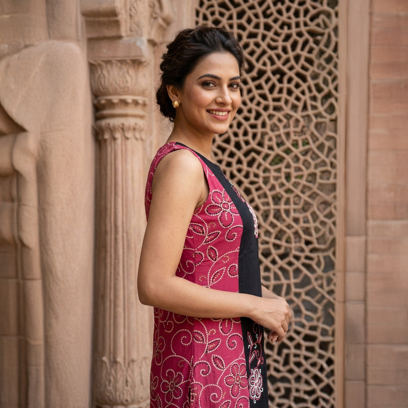 Midi Kurti Buta Embroidery