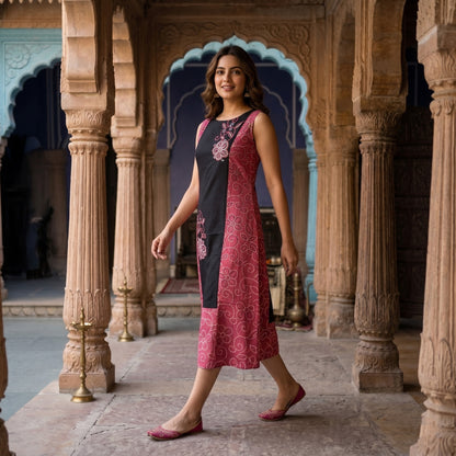 Midi Kurti Buta Embroidery
