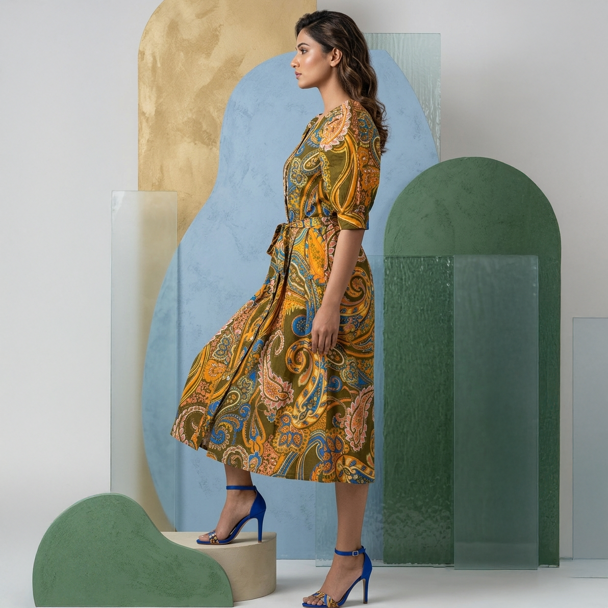 Ghoti Hatha Paisley Midi Dress