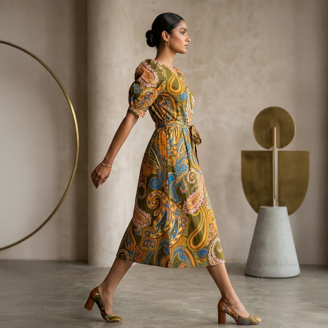 Ghoti Hatha Paisley Midi Dress