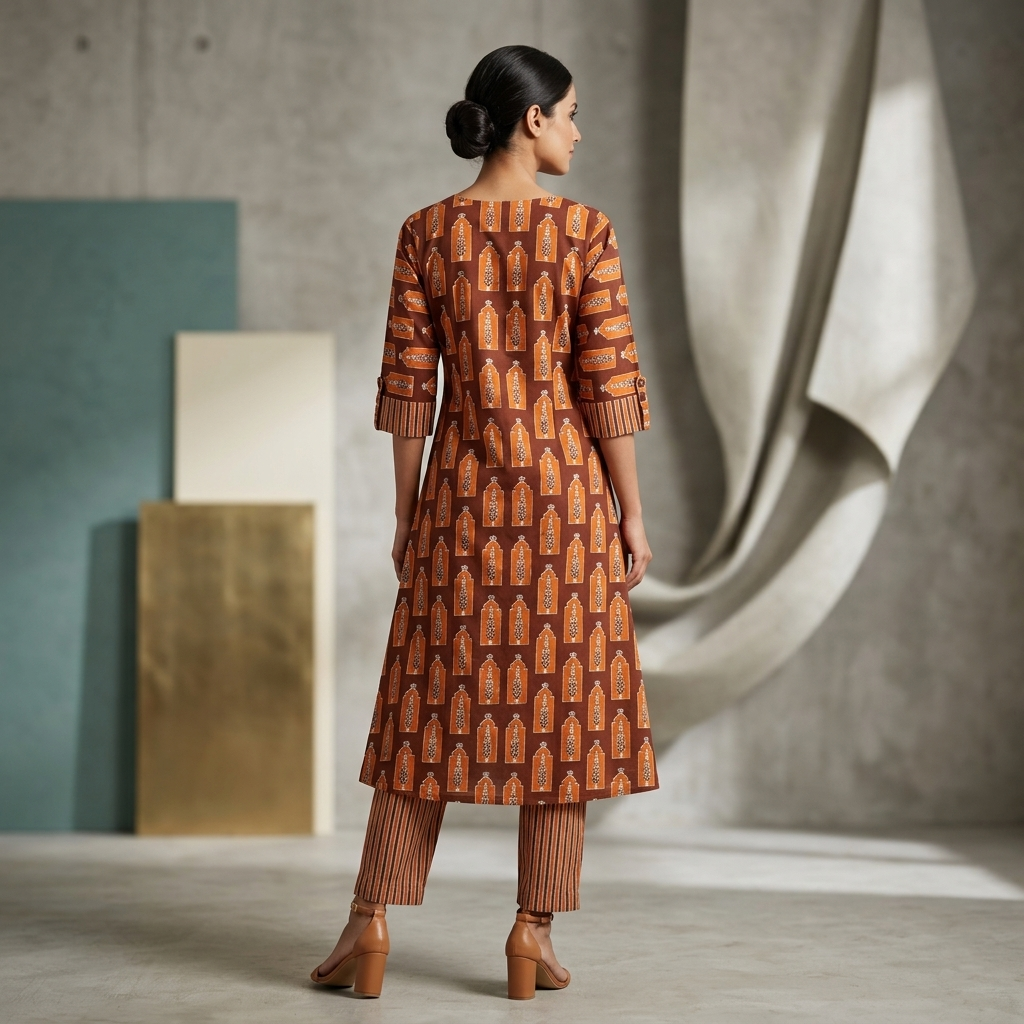 Rajasthani Jharokha Print Cotton Kurta Set